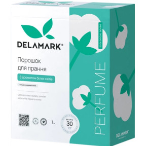 Порошок безфосфатний концентрат DeLaMark Universal з ароматом білих квітів, 1 кг